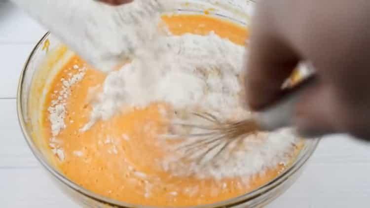 Add flour to cook