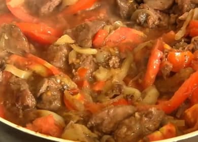 Braised chicken liver with vegetables - simple and delicious 🍲