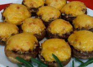 stuffed mushrooms in the oven with cheese