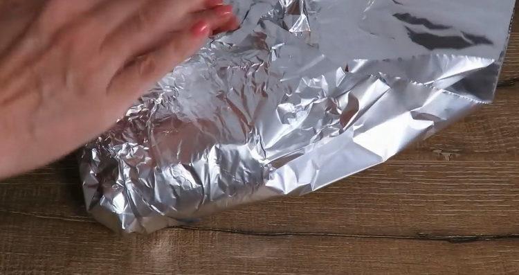 Prepare foil for cooking