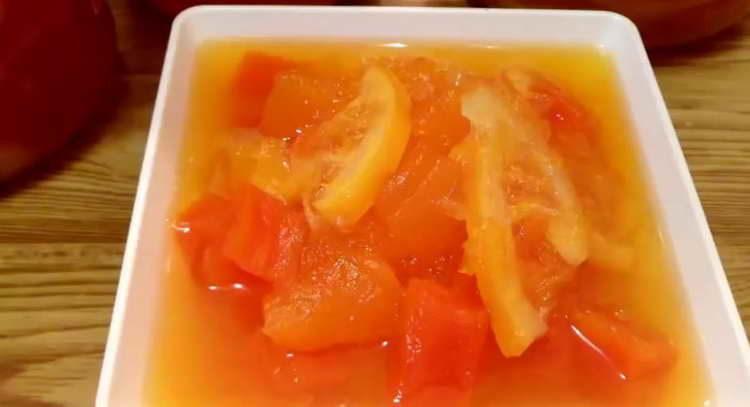 confiture de citrouille à l'orange