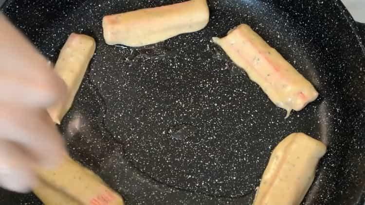 Faites frire les baguettes pour cuisiner.