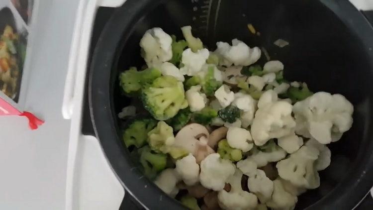 Prepare the cabbage for cooking