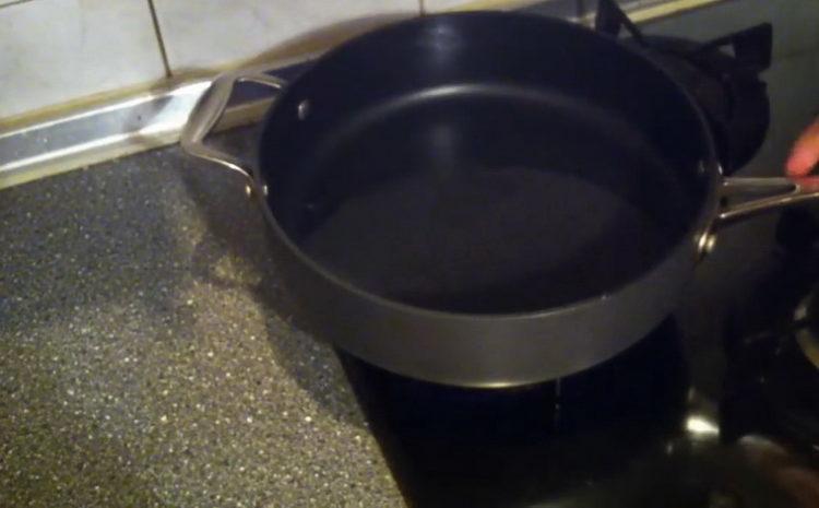 Prepare a pan for cooking