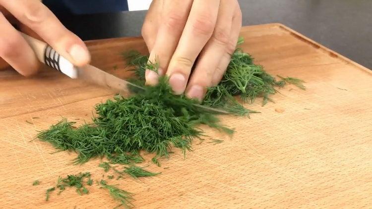 For cooking, chop dill