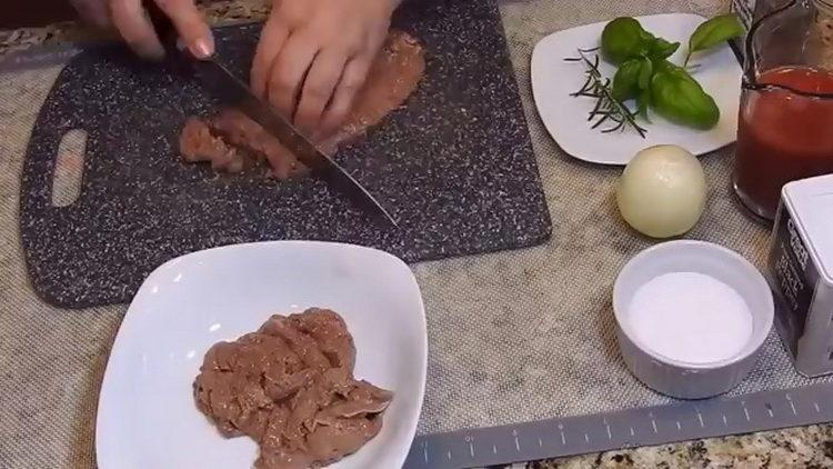 For cooking, chop the liver
