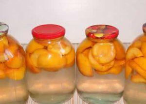 Peach compote by step-by-step recipe with photo