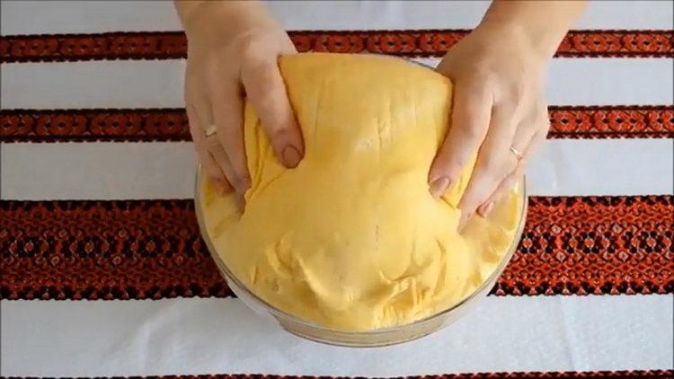 Knead the dough for cooking