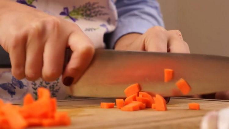 For cooking, chop carrots