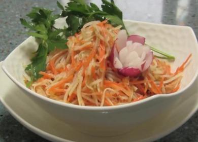 Salade de Kohlrabi - une recette simple рецеп