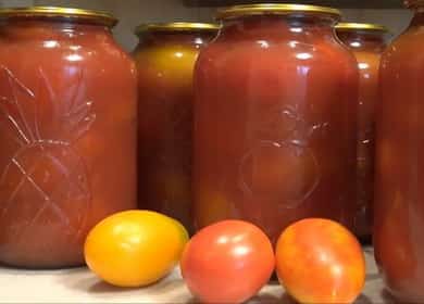 Tomates dans leur jus pour l'hiver sans vinaigre