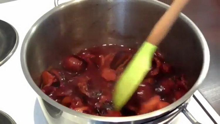 boil the plums