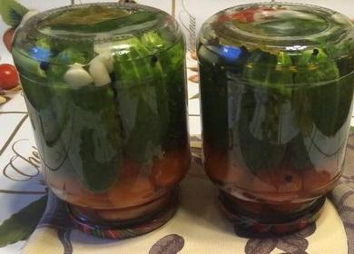 Canned cucumbers 🥒 and tomatoes 🍅 for the winter