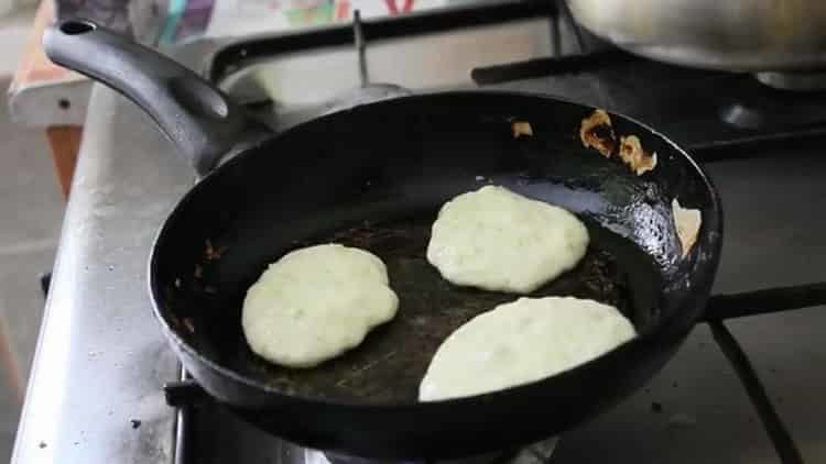 Heat the pan to cook