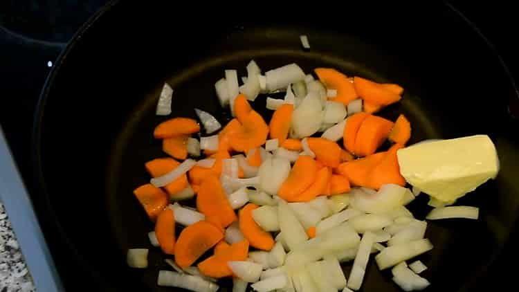 Faire frire les légumes pour la cuisson