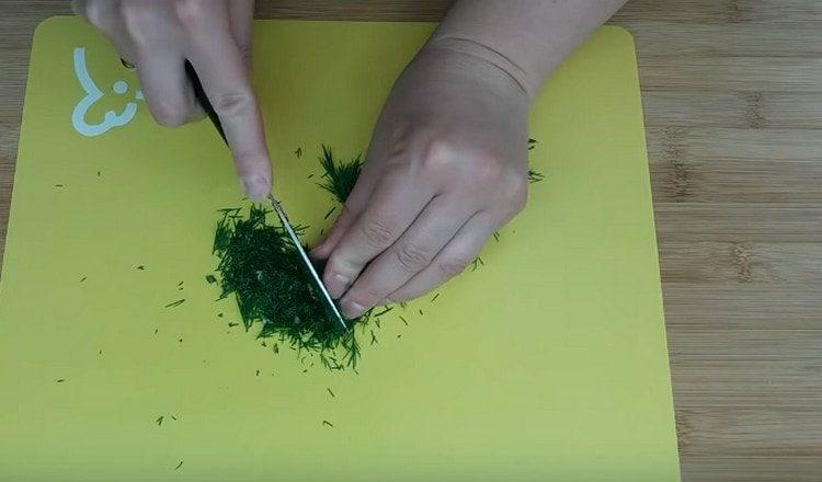finely chop the dill.