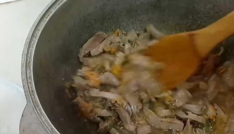 Add spices to cook