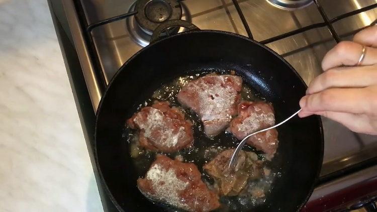 Faire frire le foie pour cuisiner