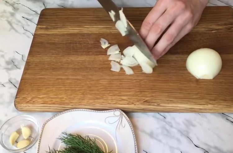 finely chop the onion