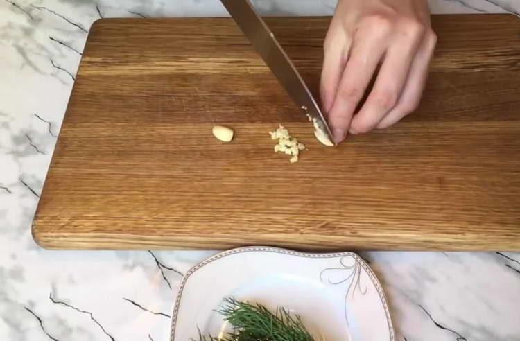 finely chop the garlic