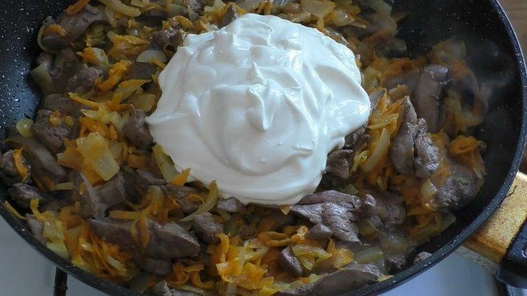 Add sour cream for cooking
