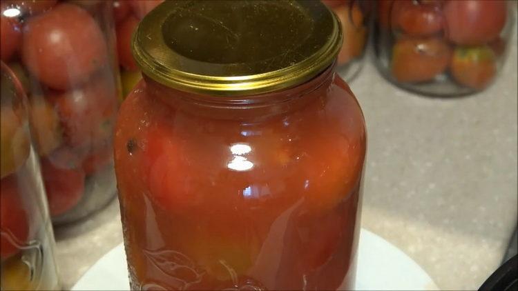 Tomates sin vinagre para el invierno en una receta paso a paso con fotos