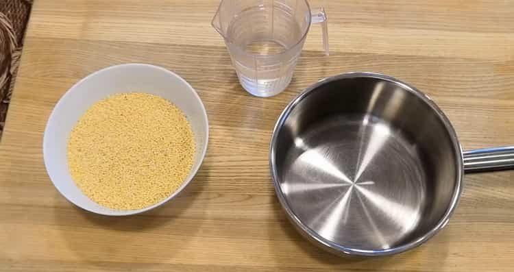 How to prepare millet porridge on water
