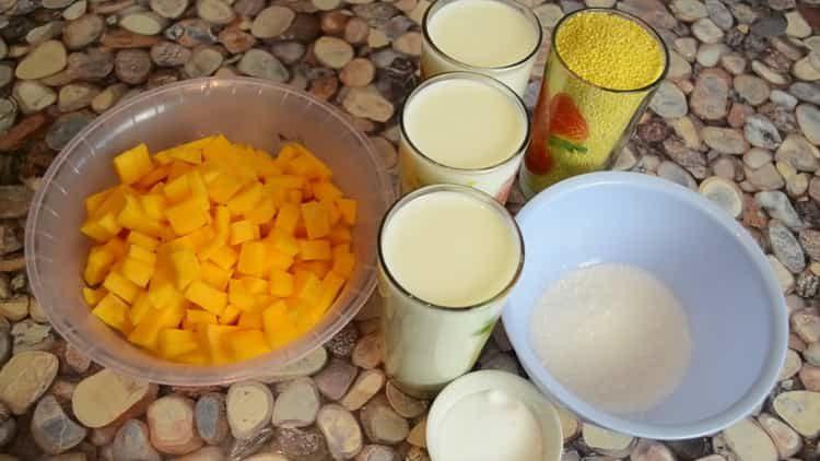 How to prepare millet porridge with pumpkin in milk