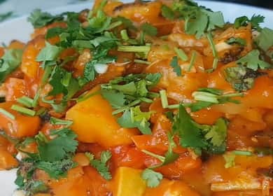Tasty stewed eggplant stew with vegetables 🍲
