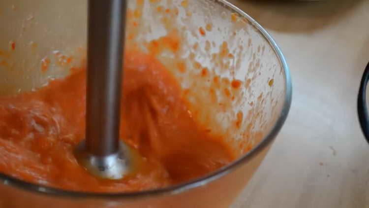 grind the sauce with a blender