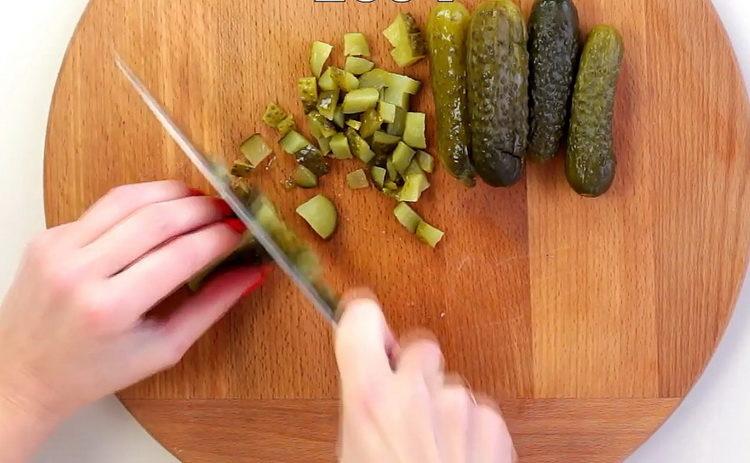 For cooking, chop cucumbers