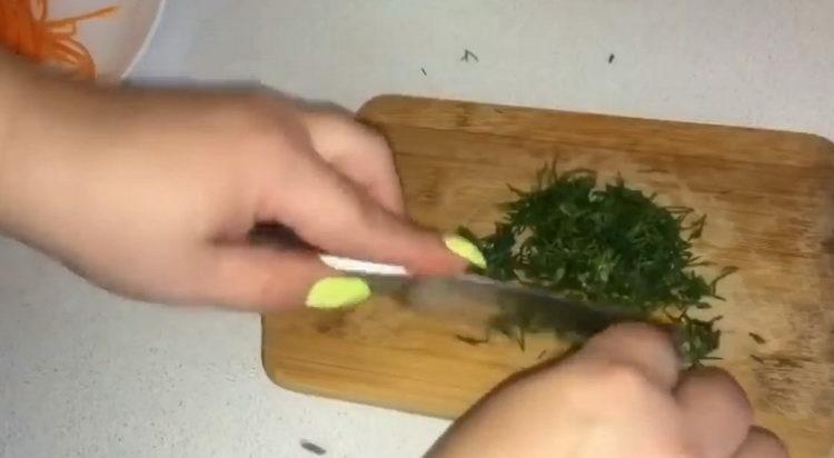 For cooking, chop dill