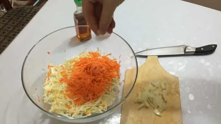 Cuisson salade de chou aux carottes