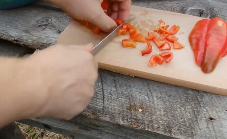 Prepare the ingredients for cooking.