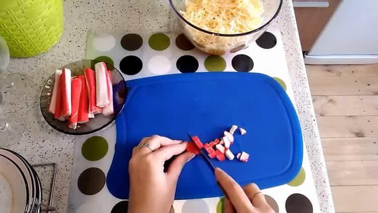 For cooking, cut crab sticks