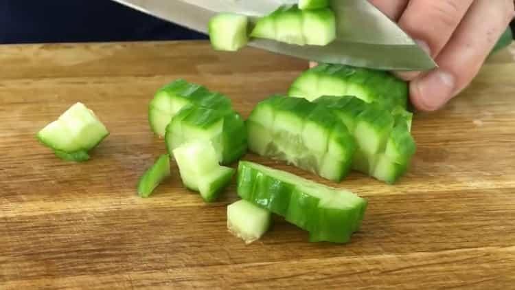 For cooking, chop the cucumbers