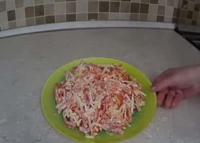 How to learn how to cook a delicious salad with crab sticks without corn 🥗