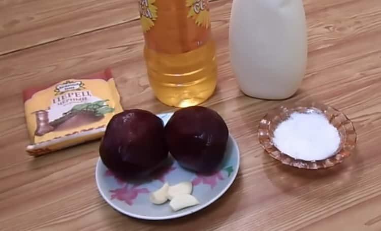 How to cook beets with garlic and mayonnaise