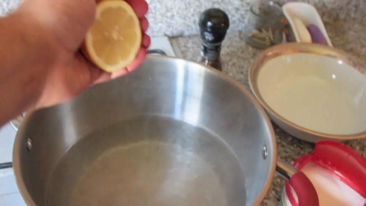 Prepara agua para cocinar