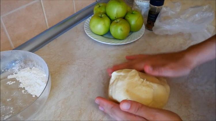 Knead the dough for cooking