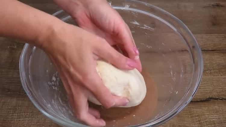 Knead the elastic dough