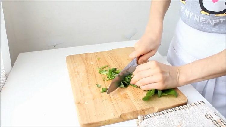 For cooking, chop basil
