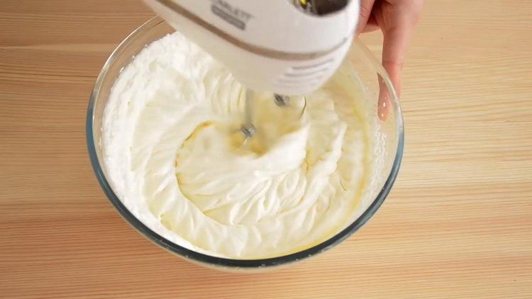 To make a cake, make a cream