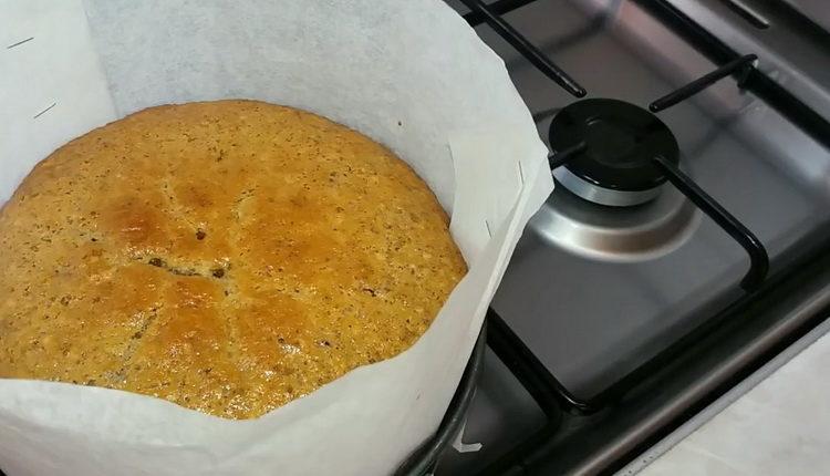 To make a cake, preheat the oven