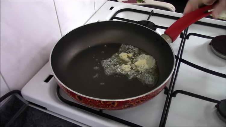 put the butter in a pan