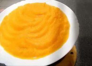 Purée de potiron selon une recette pas à pas avec photo