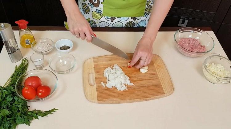 Prepare the ingredients for cooking.