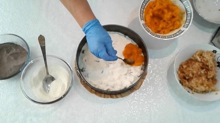 Lay out the ingredients to make the pie.