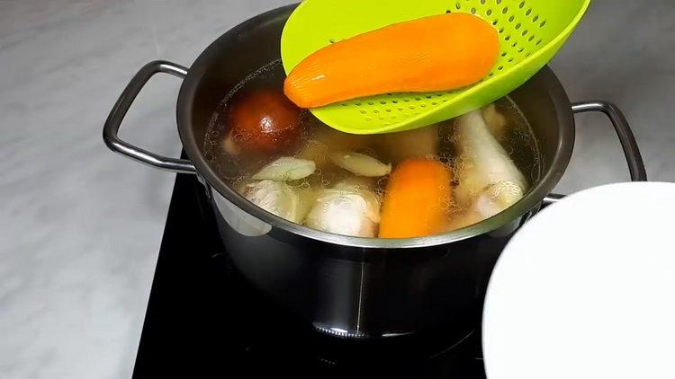 Consigue las zanahorias para cocinar