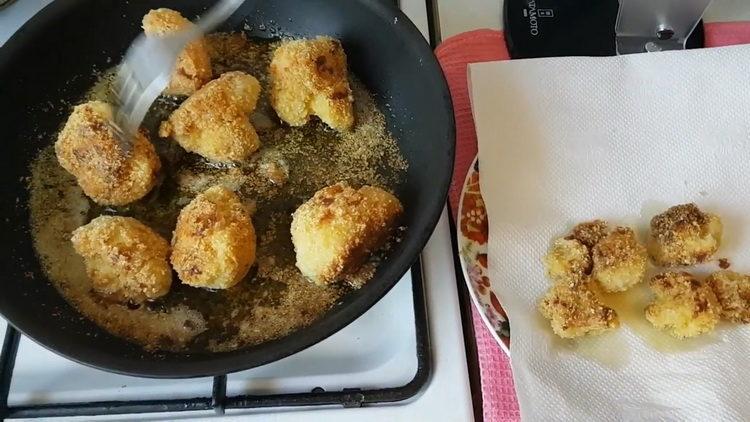Recipe for cauliflower in a pan